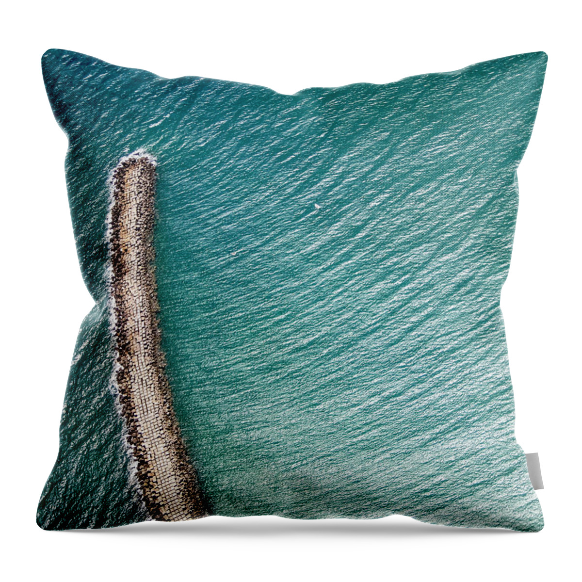 Aerial Throw Pillow featuring the photograph Abstract Ocean by Rick Deacon