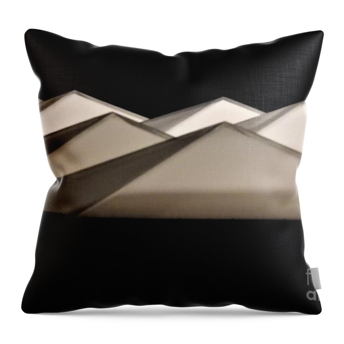 Fine Art Print Throw Pillow featuring the digital art Abstractions In The Night by Jan Gelders