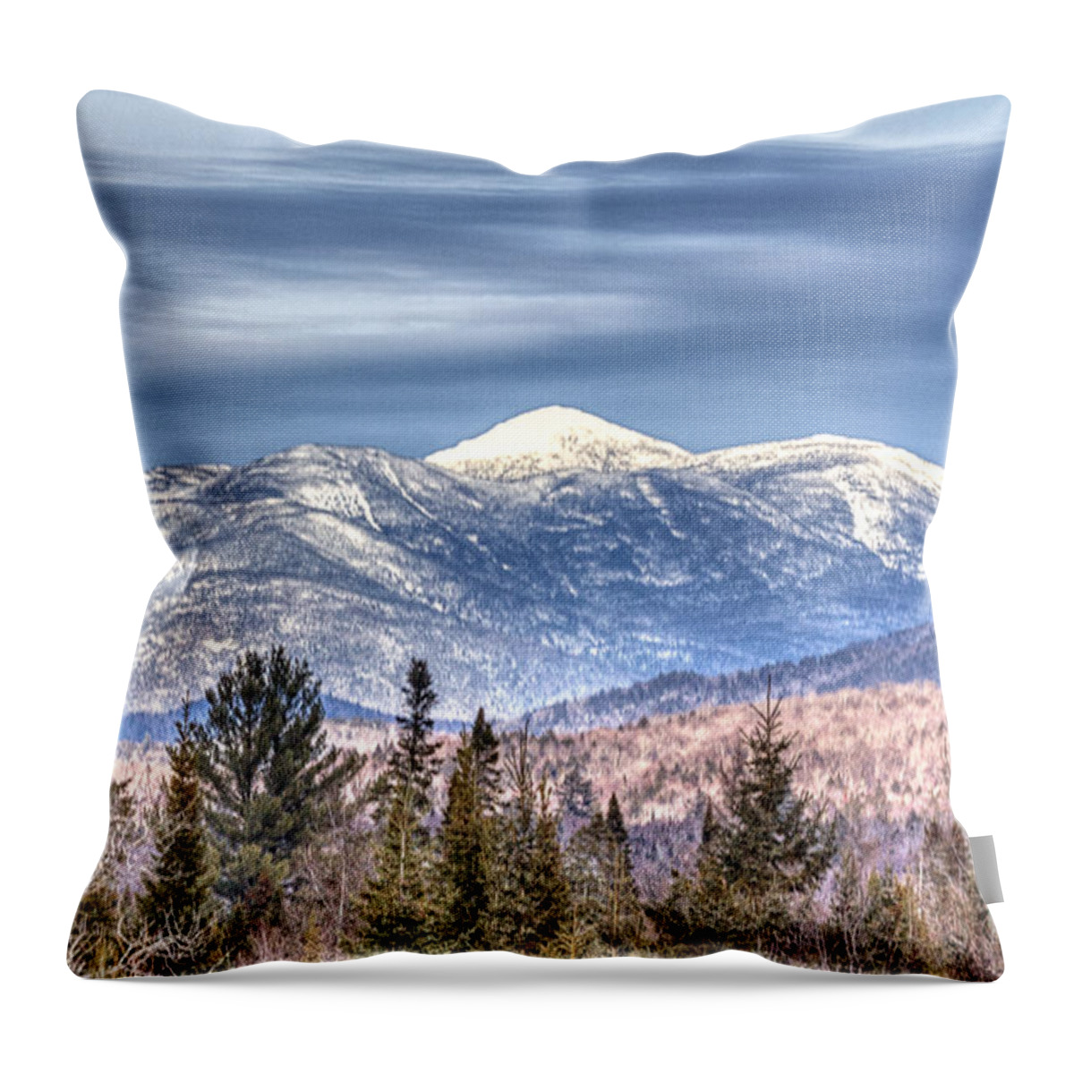 Adirondacks Throw Pillow featuring the photograph Adirondack High Peaks by Rod Best