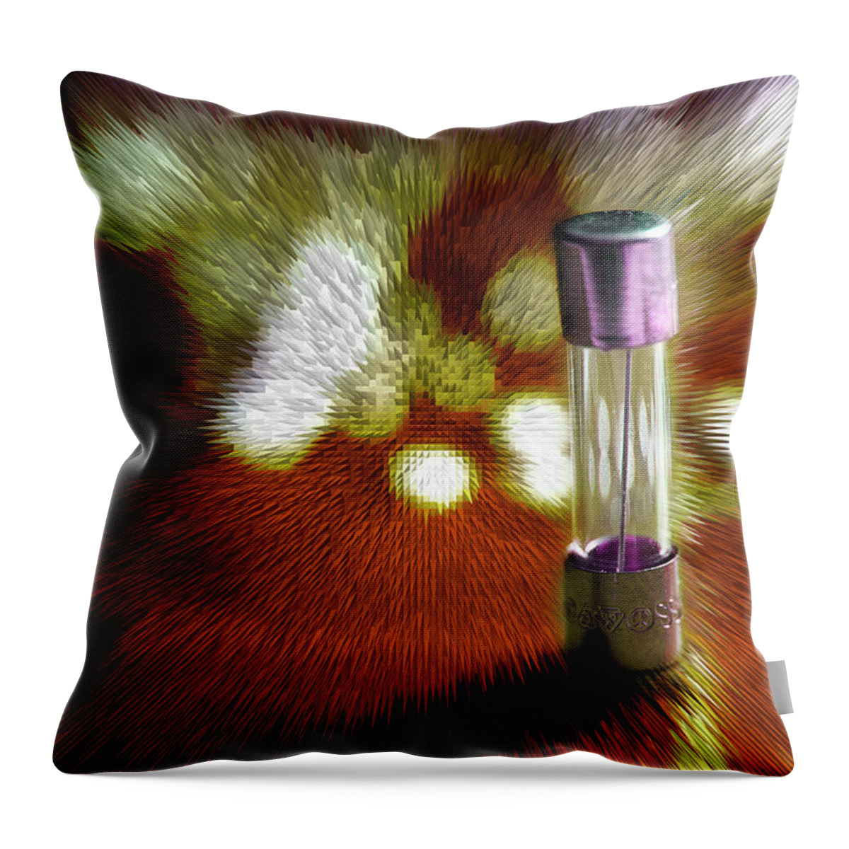 Fuse Throw Pillow featuring the photograph Advancing Electronics by Mike Eingle