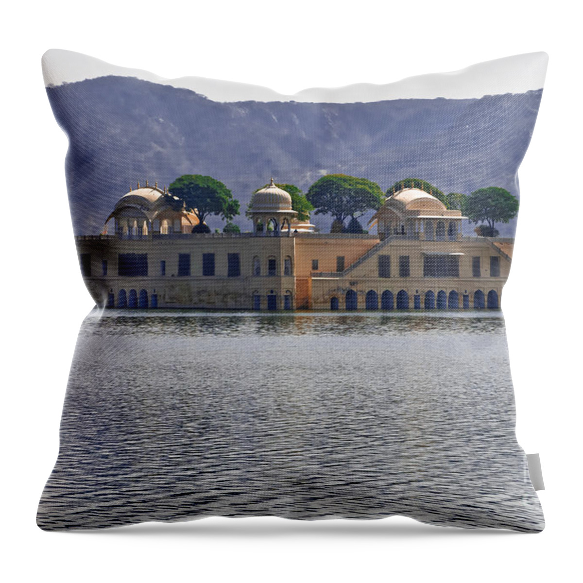 Jal Mahal Throw Pillow featuring the photograph Afternoon. February. Jal Mahal. by Elena Perelman