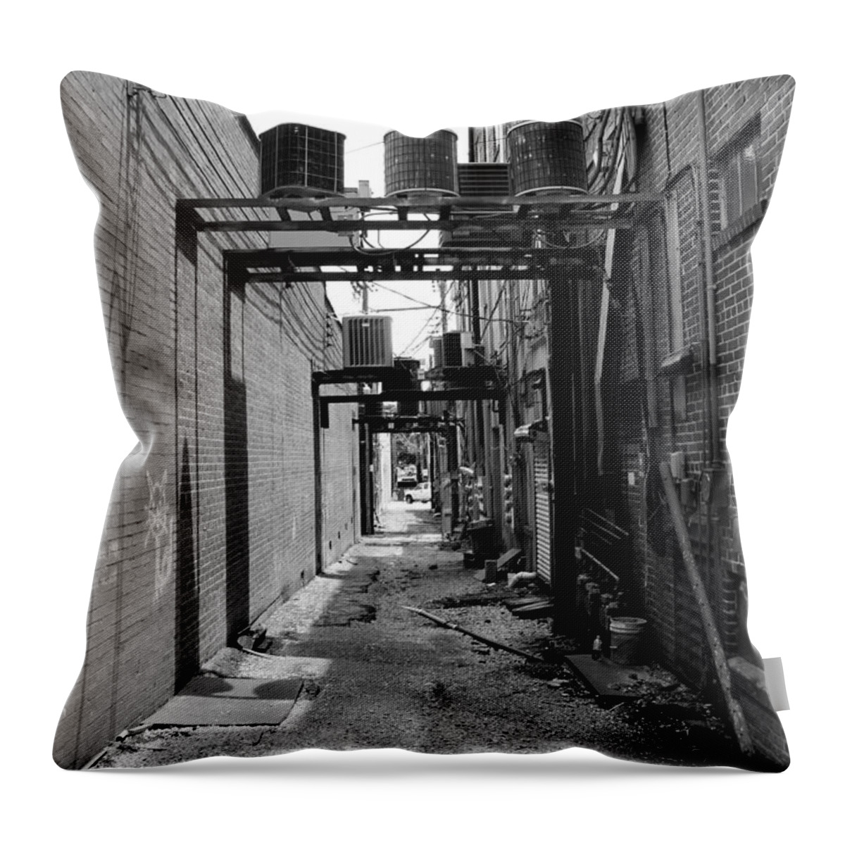 Photo For Sale Throw Pillow featuring the photograph Air Conditioner Alley by Robert Wilder Jr