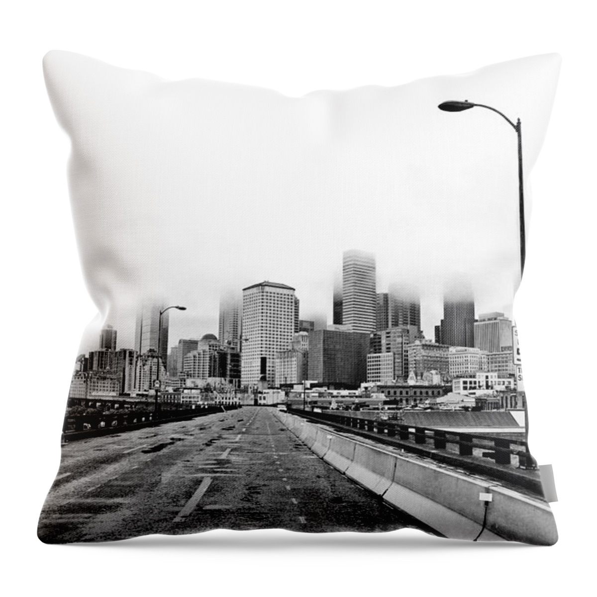 Seattle Throw Pillow featuring the photograph Alaskan Way Viaduct Downtown Seattle by Pelo Blanco Photo