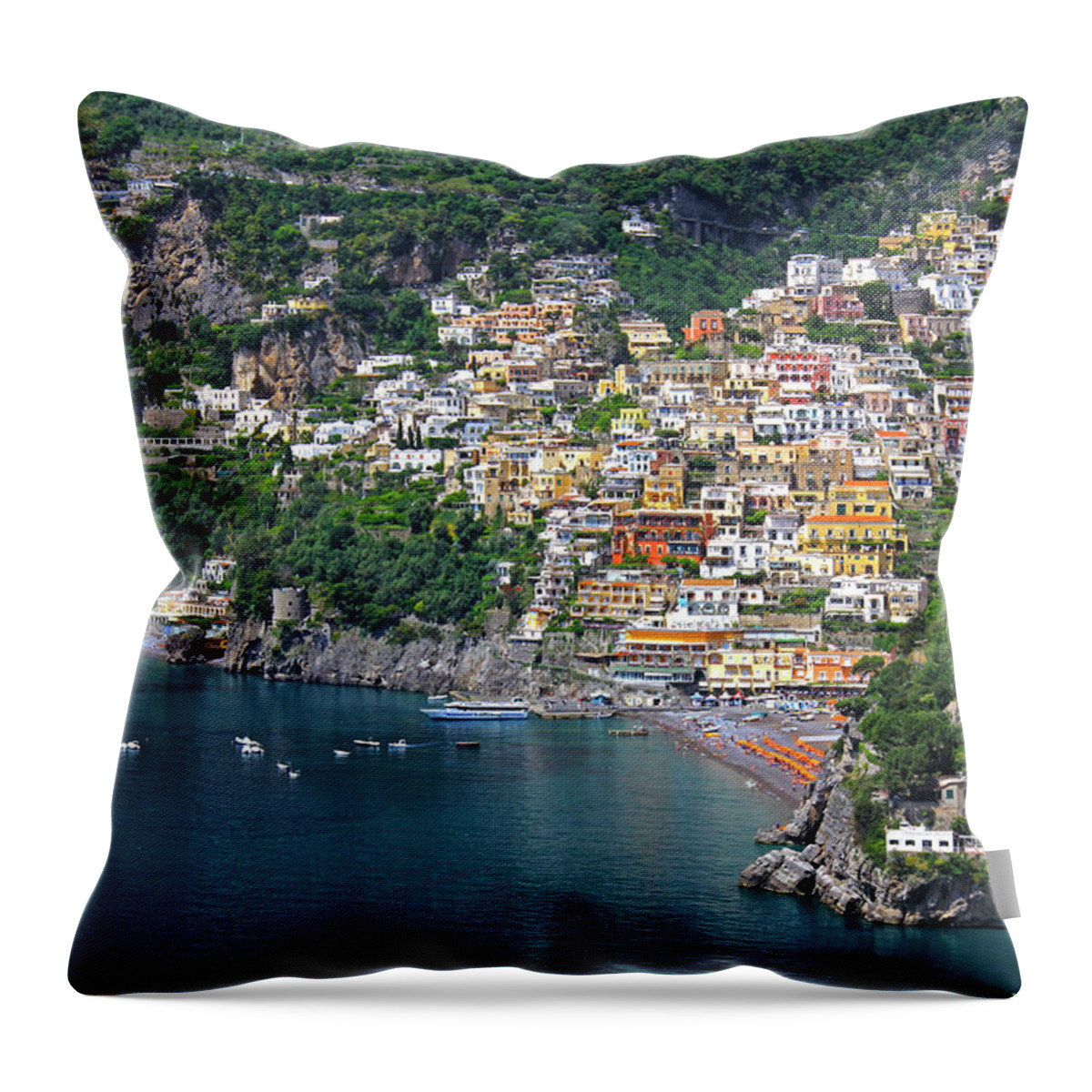 Amalfi Throw Pillow featuring the photograph Amalfi, Italy by Richard Krebs