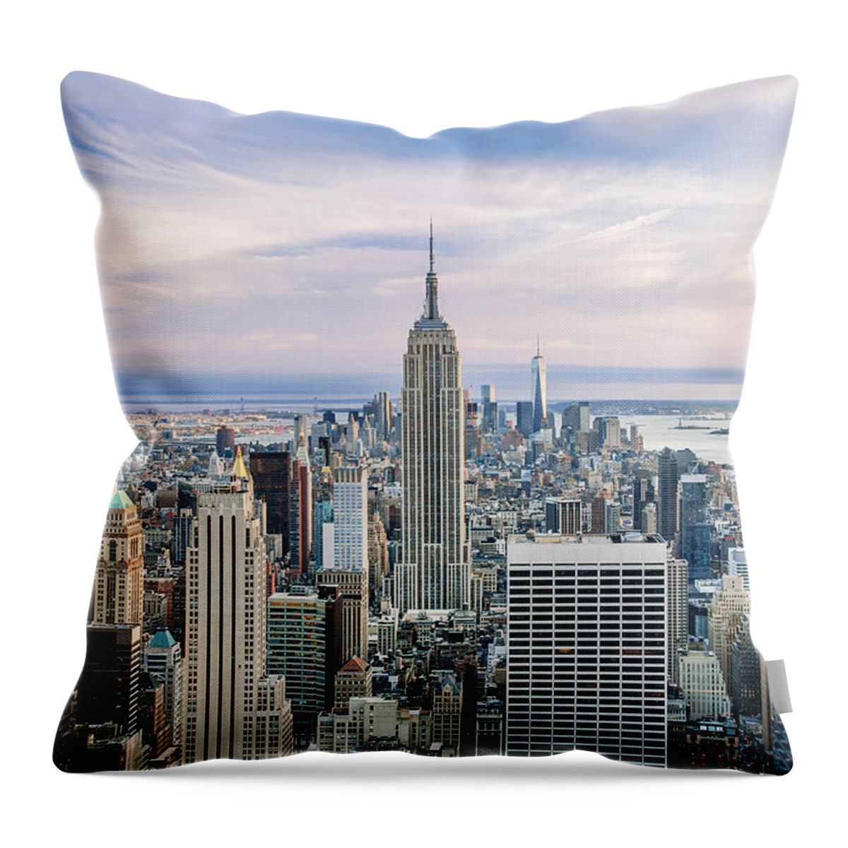 Empire State Building Throw Pillow featuring the photograph Amazing Manhattan by Az Jackson