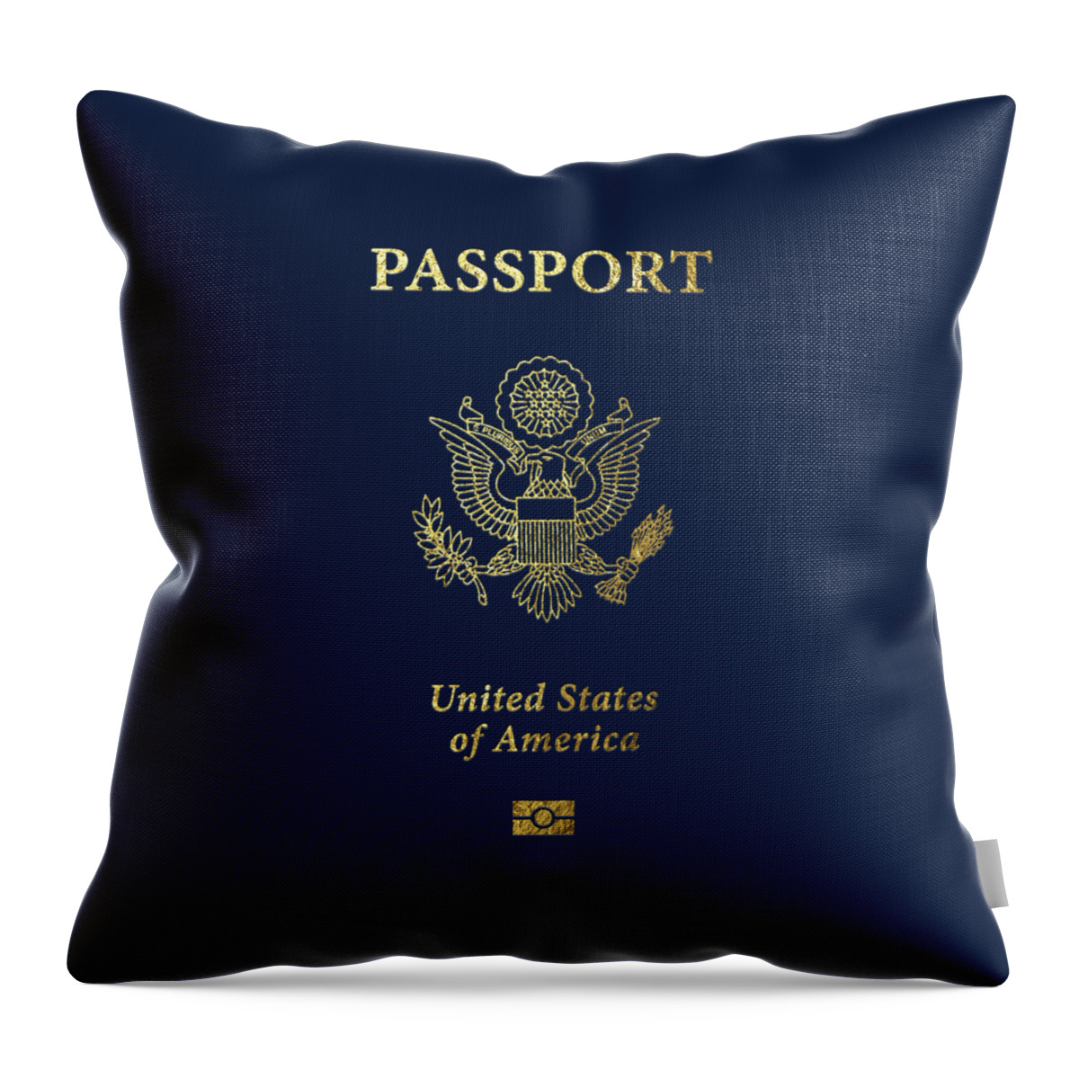 “passports” Collection Serge Averbukh Throw Pillow featuring the digital art American Passport Cover by Serge Averbukh
