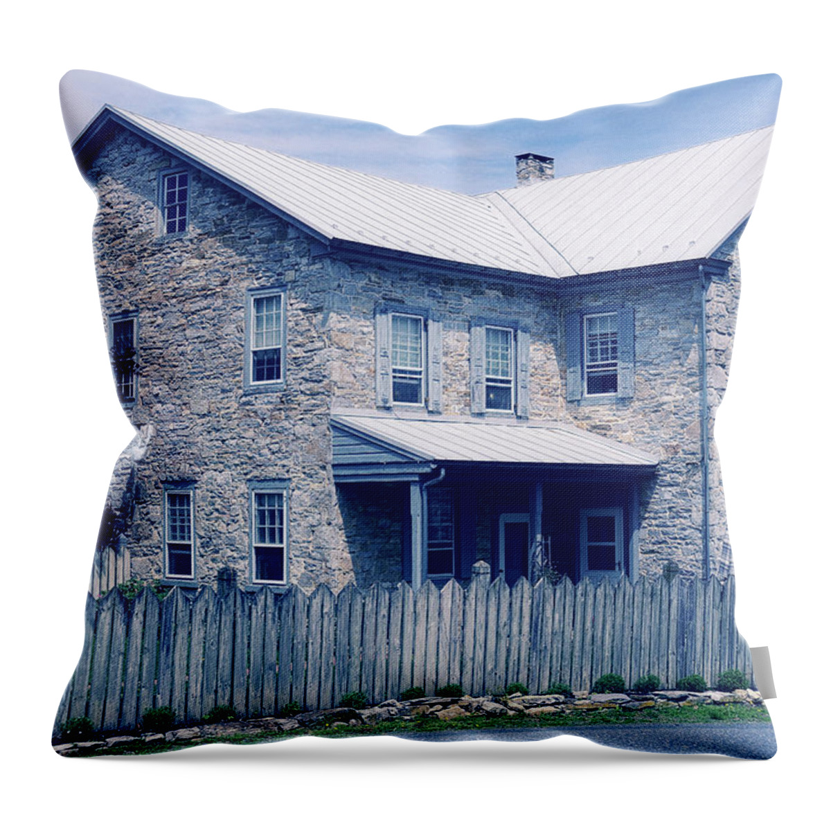 Amish Home Throw Pillow featuring the photograph Amish Home by Angie Tirado