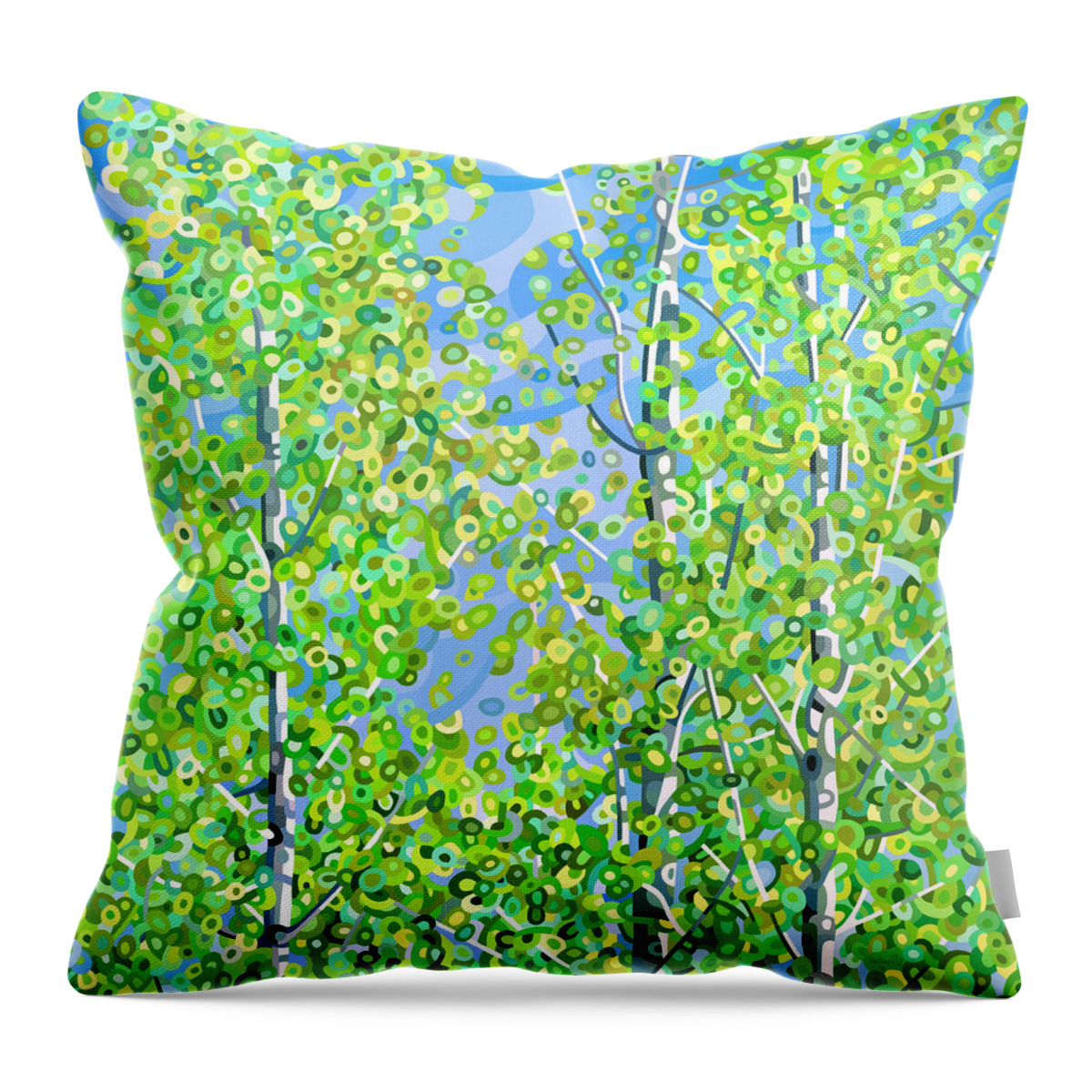 Fine Art Throw Pillow featuring the painting Among Friends by Mandy Budan