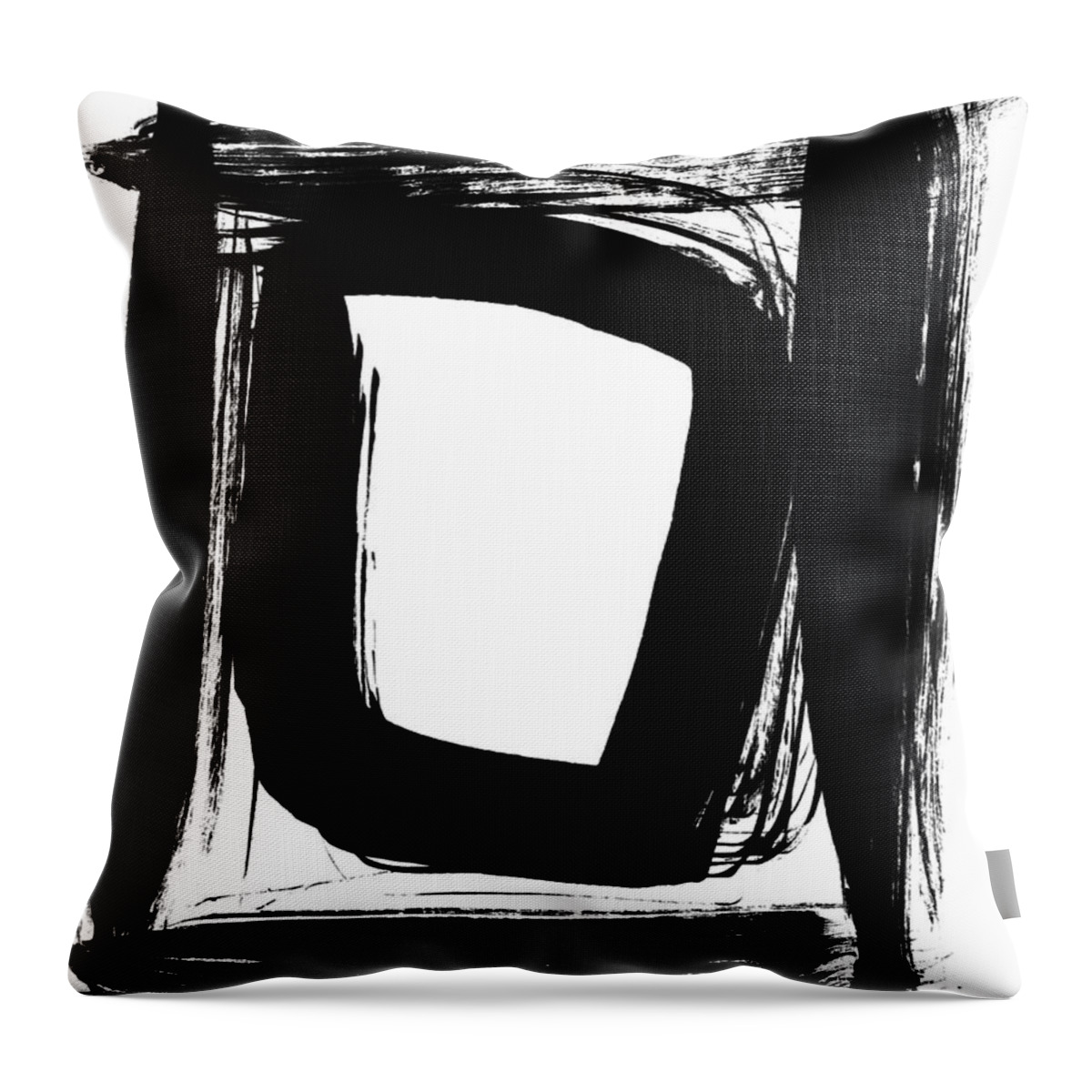 Black Throw Pillow featuring the painting An Open Window 2- Art by Linda Woods by Linda Woods