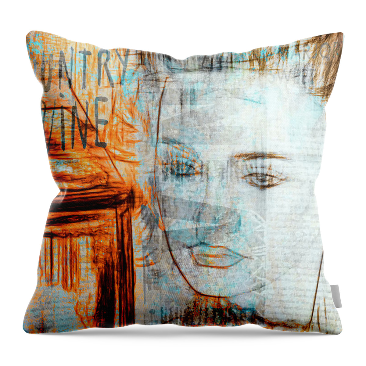 Venice Throw Pillow featuring the photograph An unknown woman at Venice by Gabi Hampe