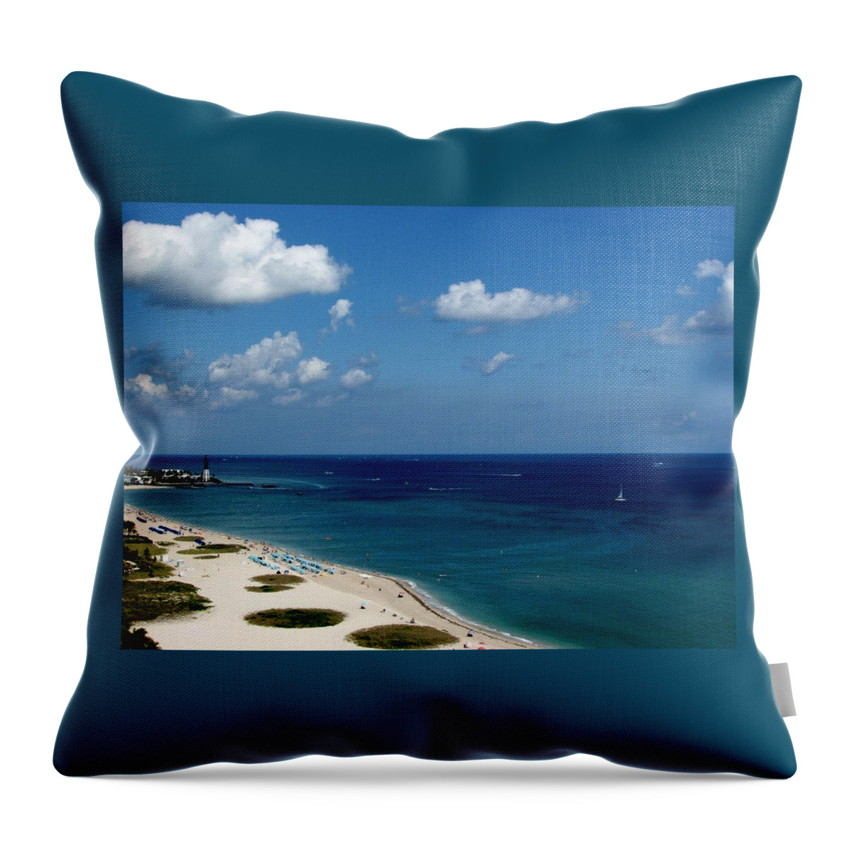 Beach Throw Pillow featuring the photograph Angela's Getaway by Corinne Carroll