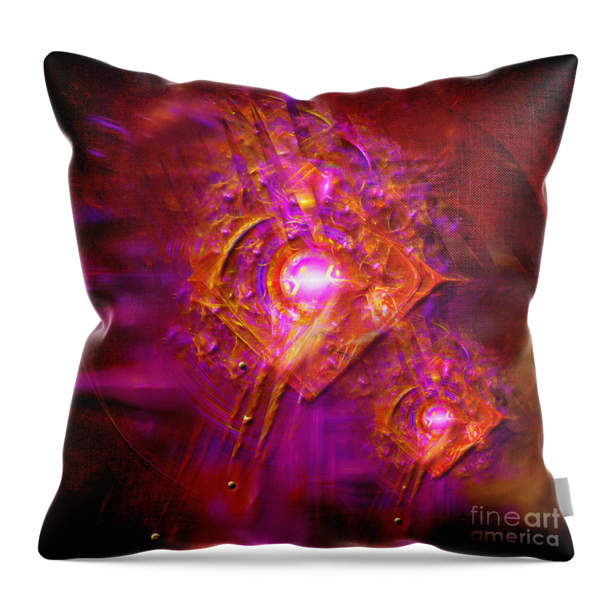 Abstract Throw Pillow featuring the digital art Angels vibration frequency by Alexa Szlavics