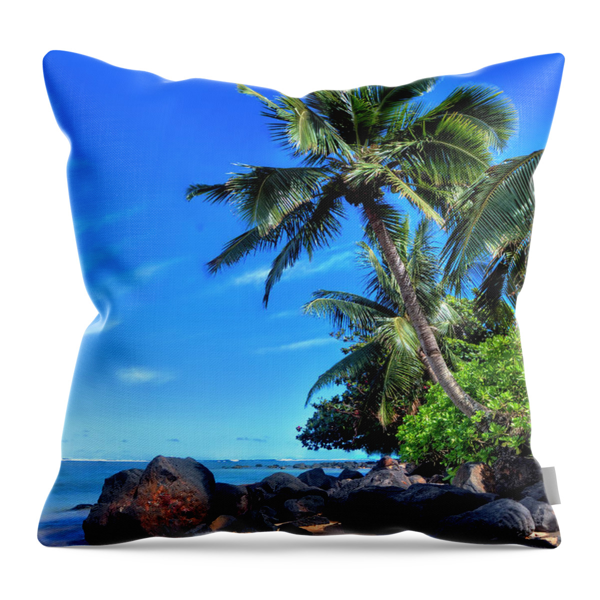 Granger Photography Throw Pillow featuring the photograph Anini Beach by Brad Granger