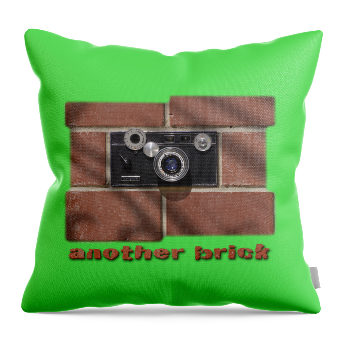 T-shirt Throw Pillow featuring the digital art Another Brick . . 2 by Mike McGlothlen