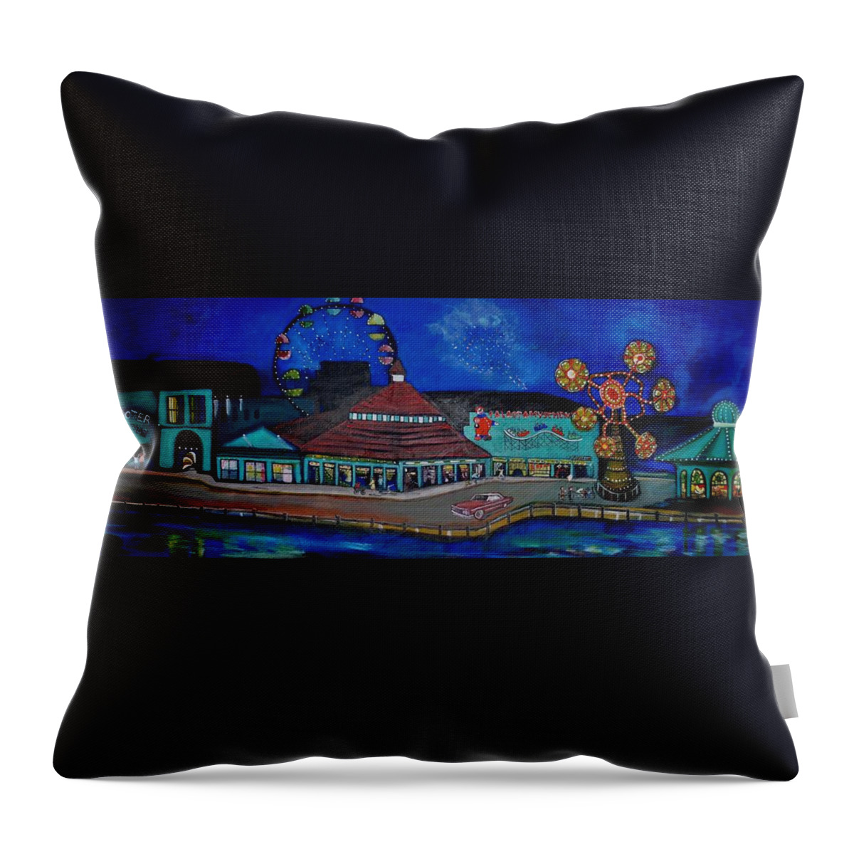 Asbury Art Throw Pillow featuring the painting Another memory of the Palace by Patricia Arroyo