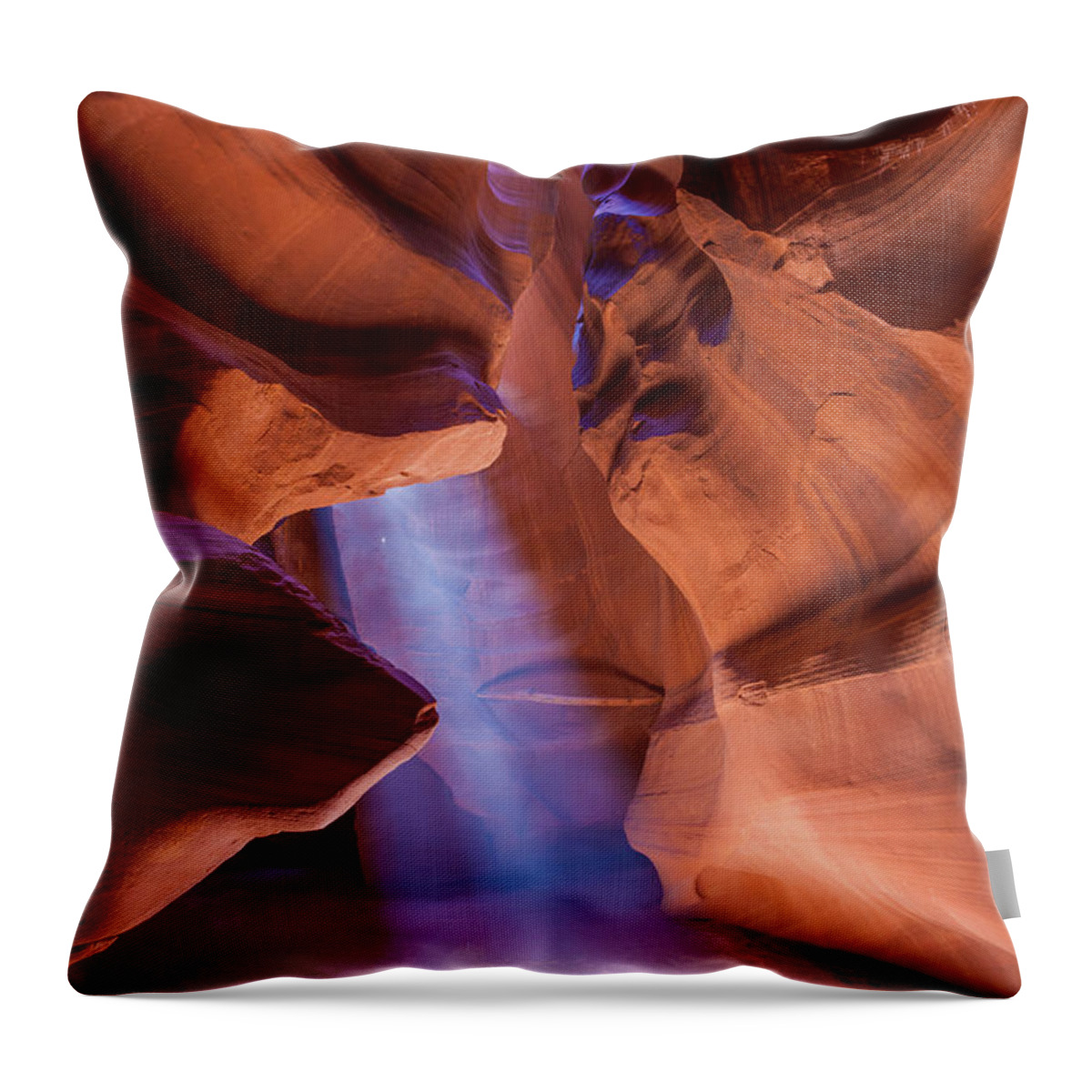 Antelope Canyon Throw Pillow featuring the photograph Antelope Lightshaft I by Lon Dittrick