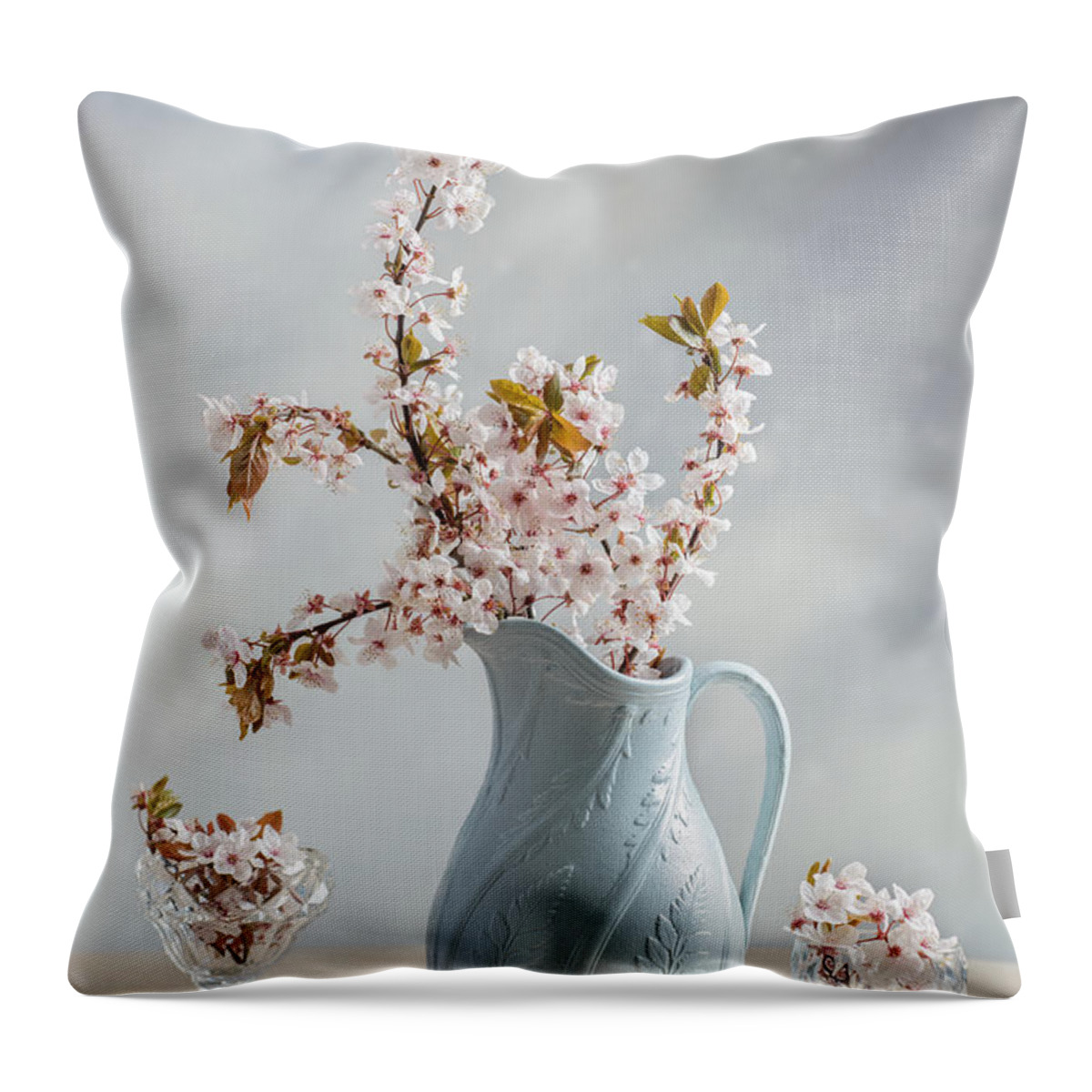 Antique Jug With Blossom Throw Pillow For Sale By Amanda Elwell 16 X 16
