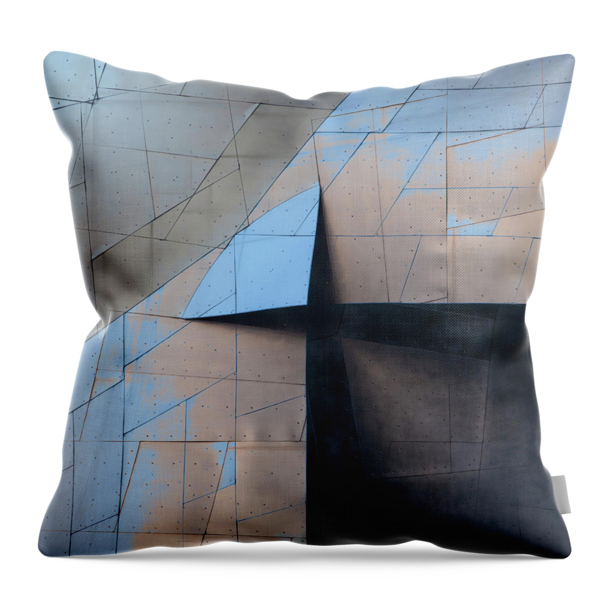 Architecture Throw Pillow featuring the photograph Architectural Reflections 4619F by Carol Leigh