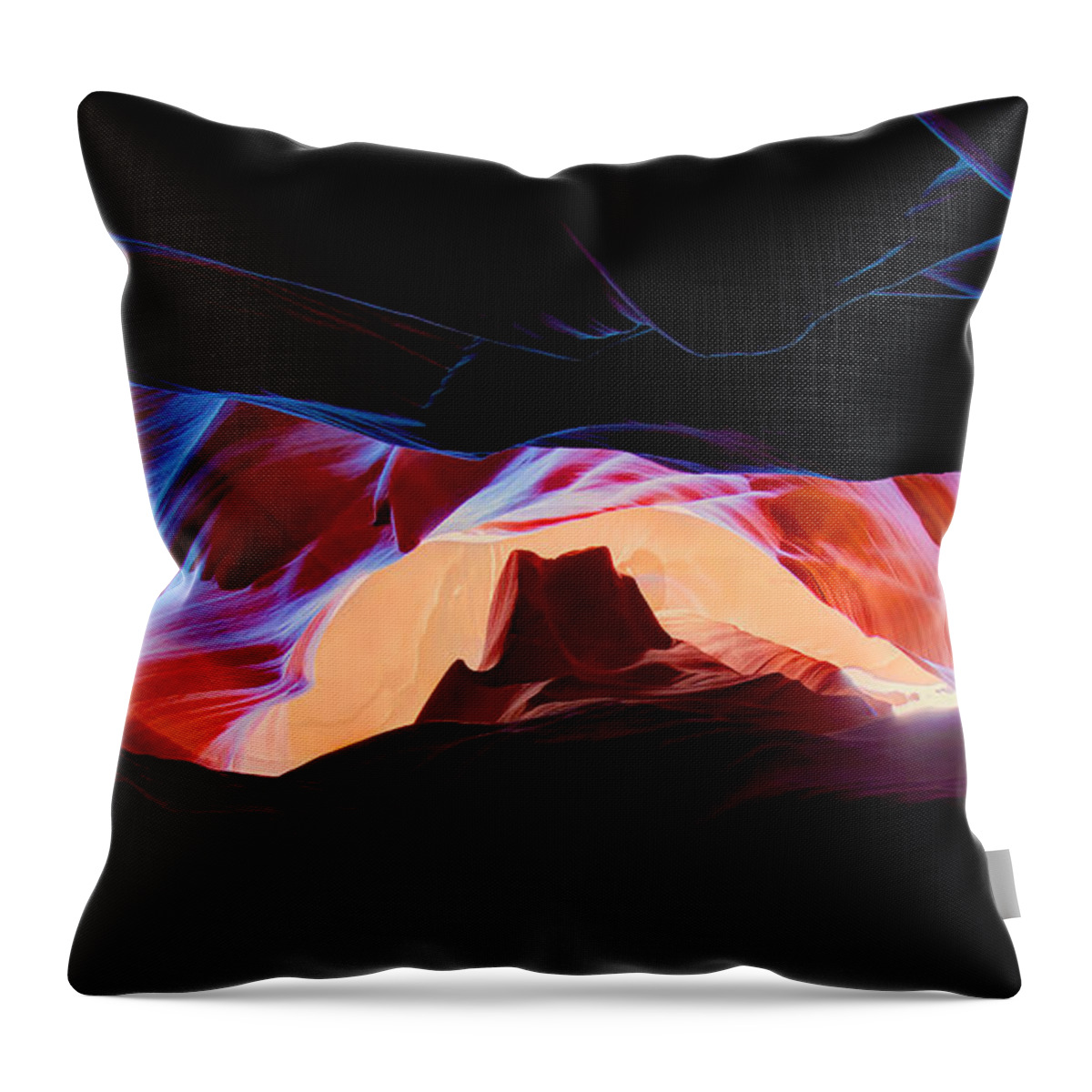 Antelope Throw Pillow featuring the photograph Arizona Underground by Peter Kennett