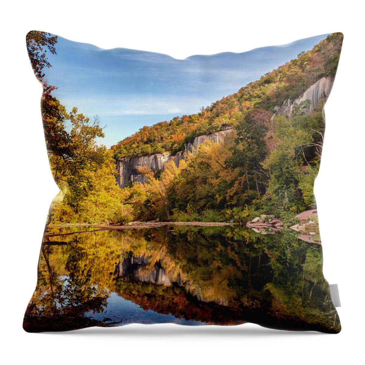 Arkansas Throw Pillow featuring the photograph Around the Bend by James Barber