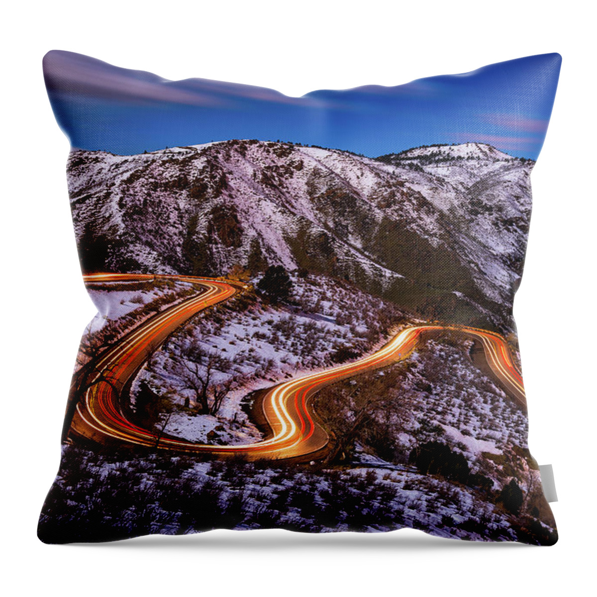 Lookout Mountain Throw Pillow featuring the photograph Around the Bends by Darren White