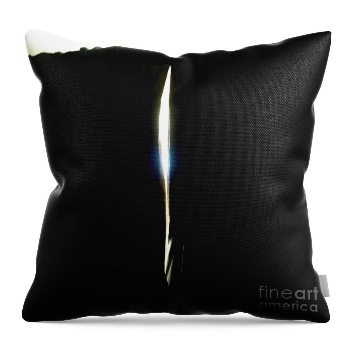 Spirit Form. Arrowl Light Through Drapery Throw Pillow featuring the photograph Arrow Light by Mary Kobet