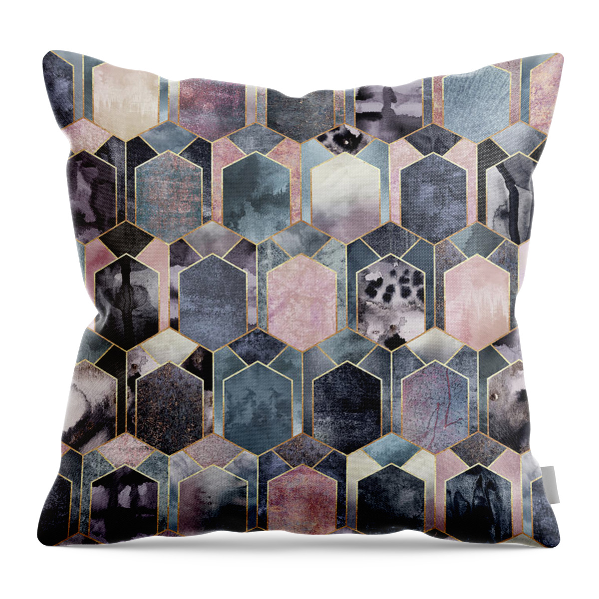 Graphic Throw Pillow featuring the digital art Art Deco Dream 1 by Elisabeth Fredriksson