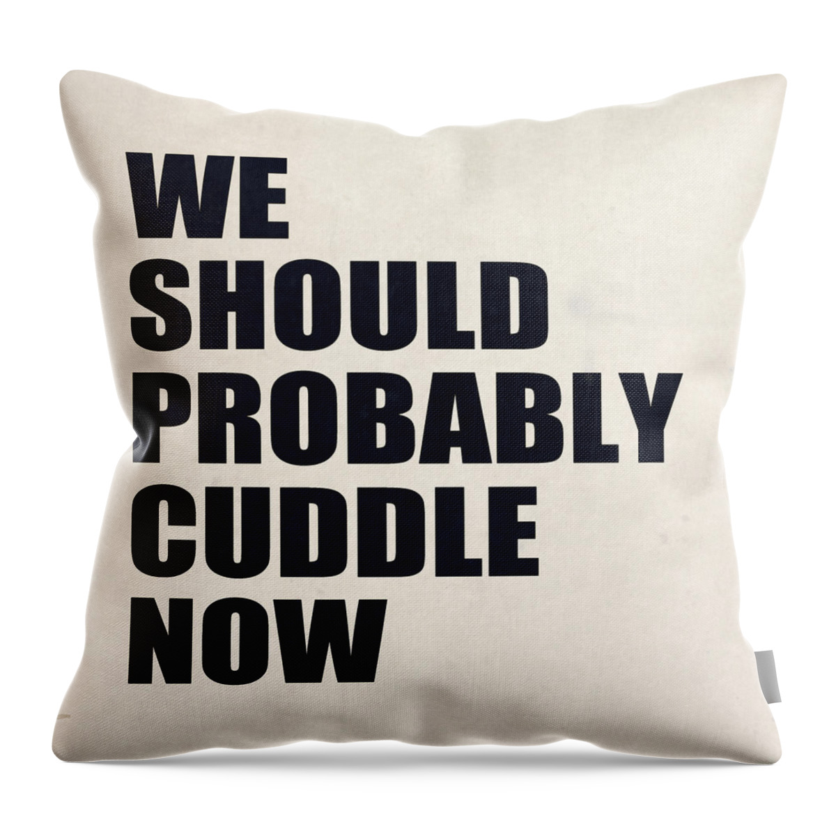 Cuddle Throw Pillow featuring the digital art We Should Probably Cuddle Now by Nicklas Gustafsson