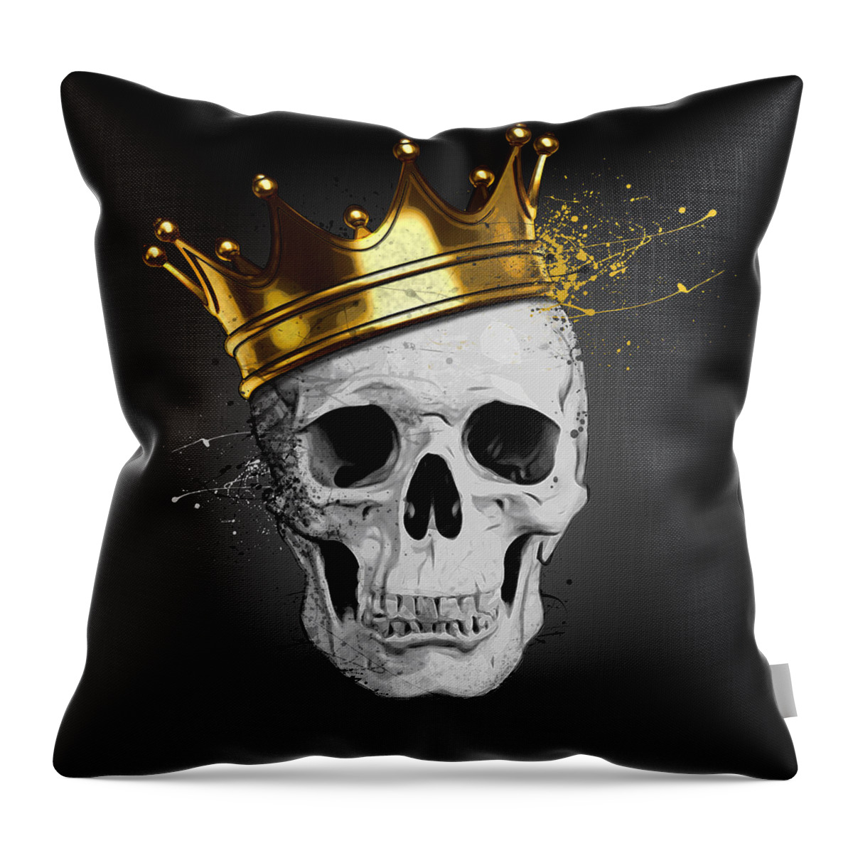 Skull Throw Pillow featuring the digital art Royal Skull by Nicklas Gustafsson