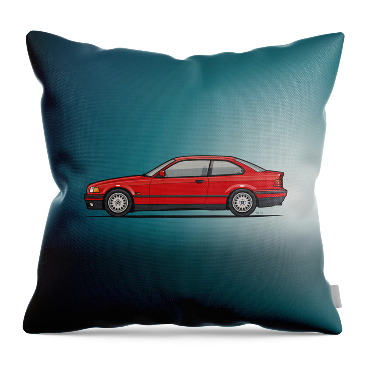 Stack of BMW 3 Series E36 Coupes Throw Pillow