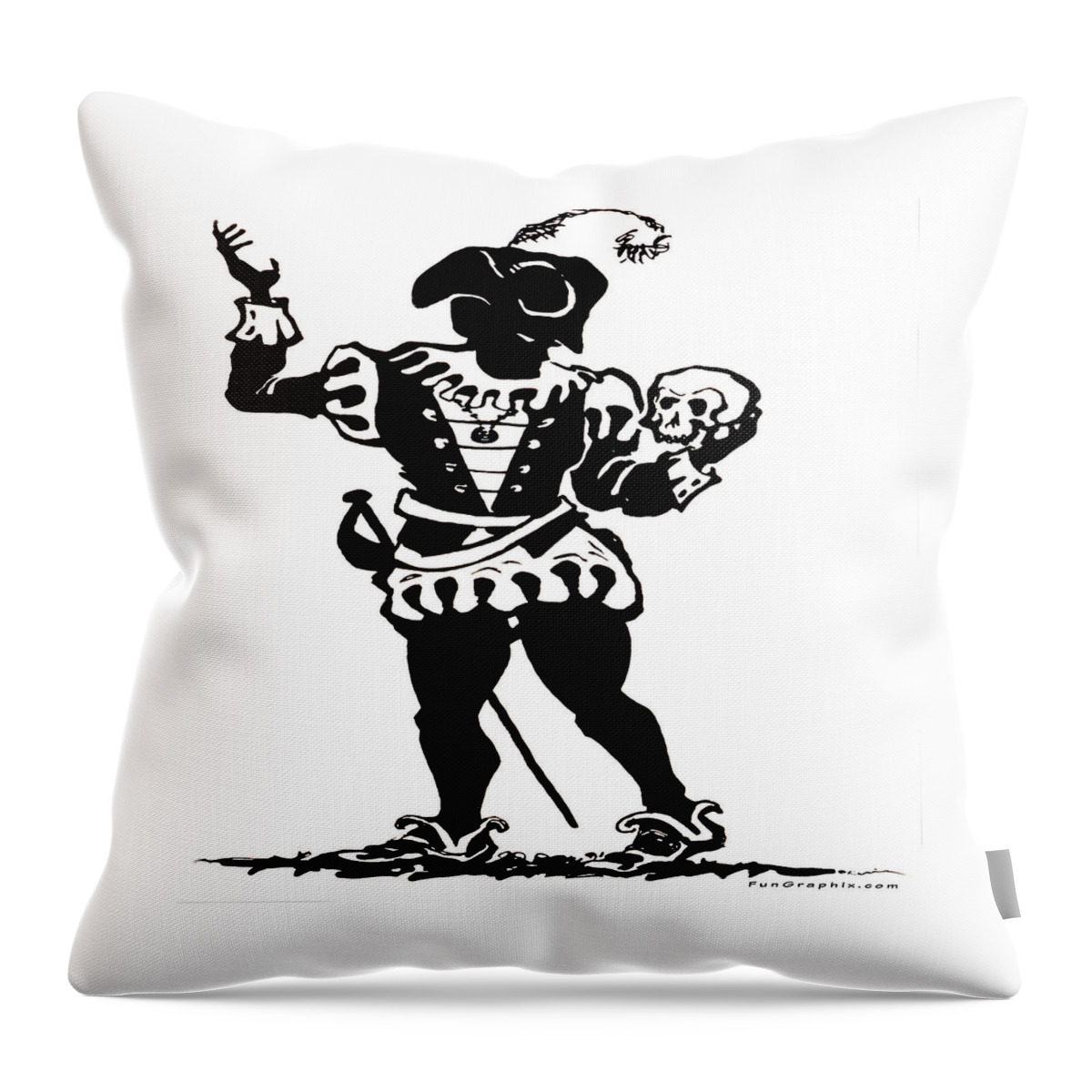 Actor Throw Pillow featuring the digital art Actor by Kevin Middleton