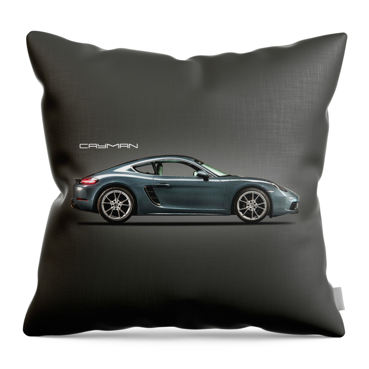 Porsche Cayman Throw Pillow featuring the photograph The Cayman by Mark Rogan