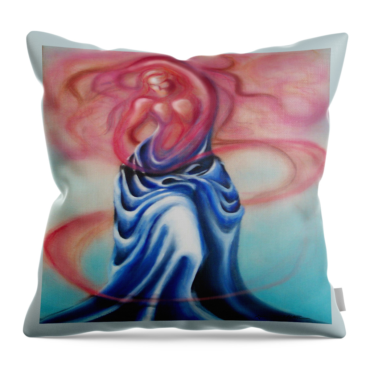 Female Throw Pillow featuring the painting Change by Kevin Middleton