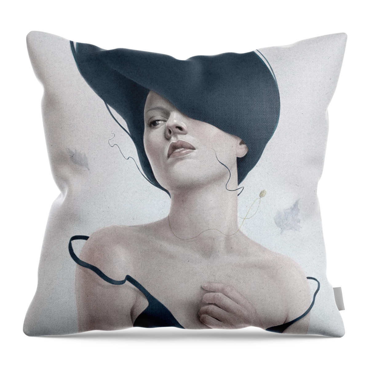 Woman Throw Pillow featuring the digital art Ascension by Diego Fernandez