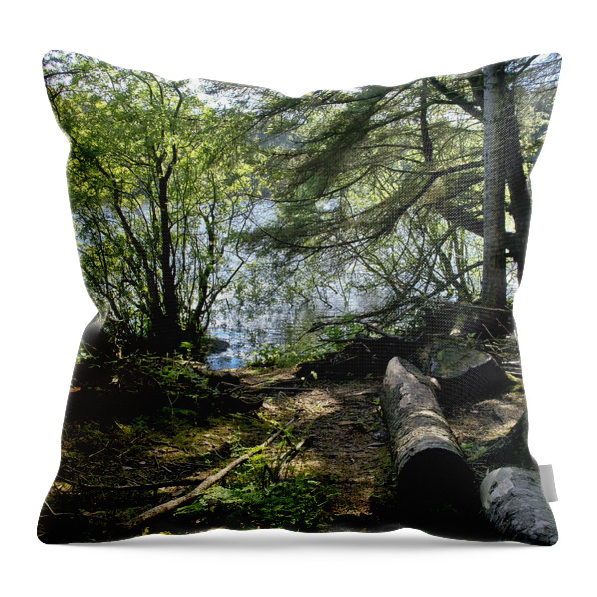 Beecraigs Throw Pillow featuring the photograph At the water edge. by Elena Perelman