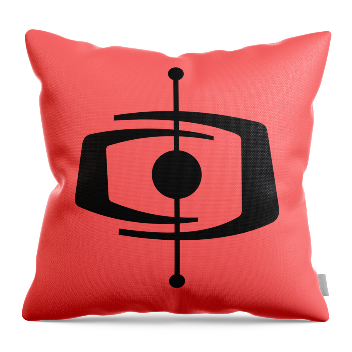  Throw Pillow featuring the digital art Atomic Shape 1 by Donna Mibus