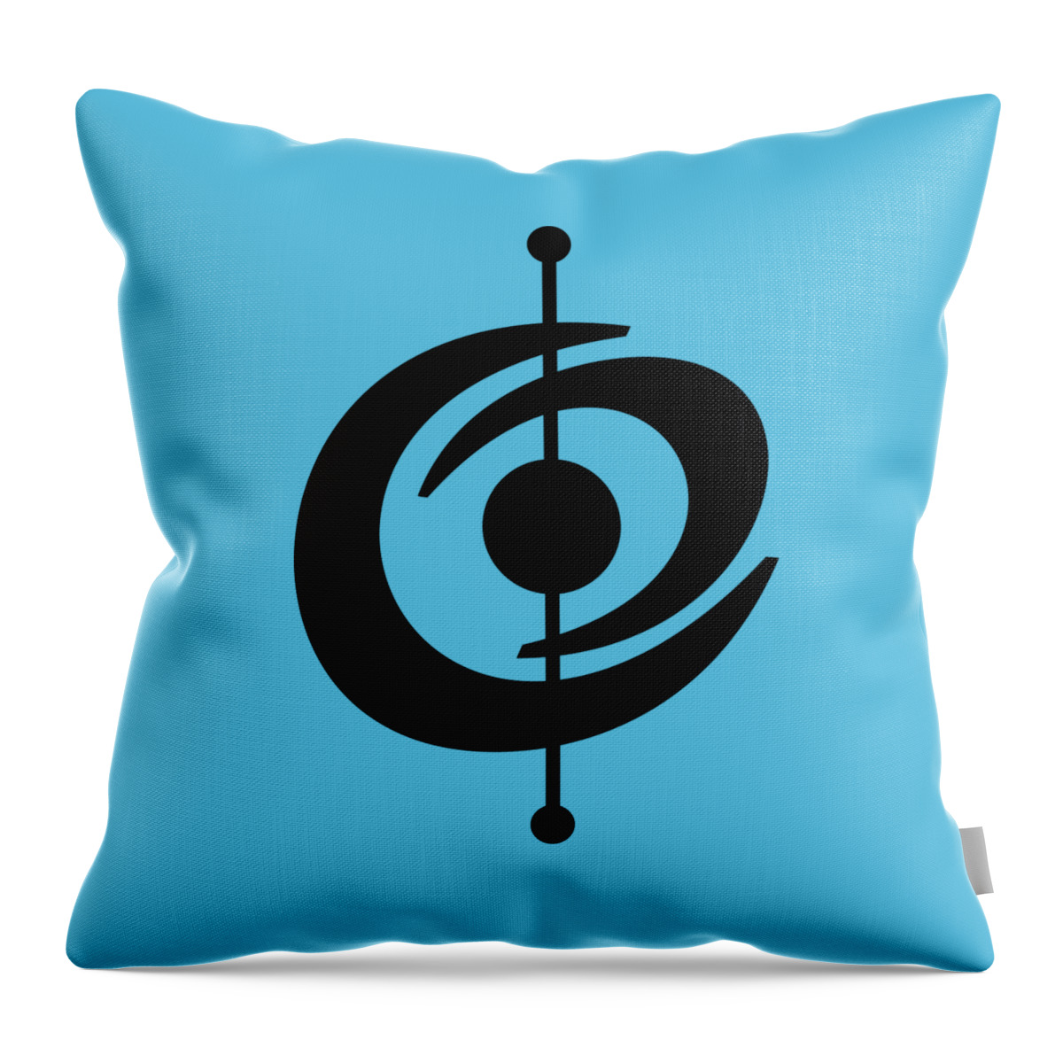  Throw Pillow featuring the digital art Atomic Shape 2 by Donna Mibus