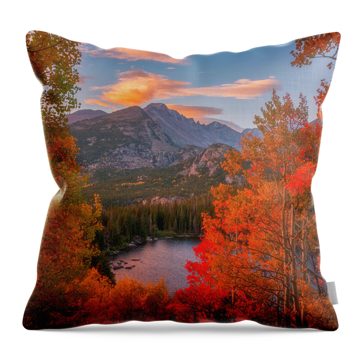 Autumn Throw Pillow featuring the photograph Autumn's Breath by Darren White
