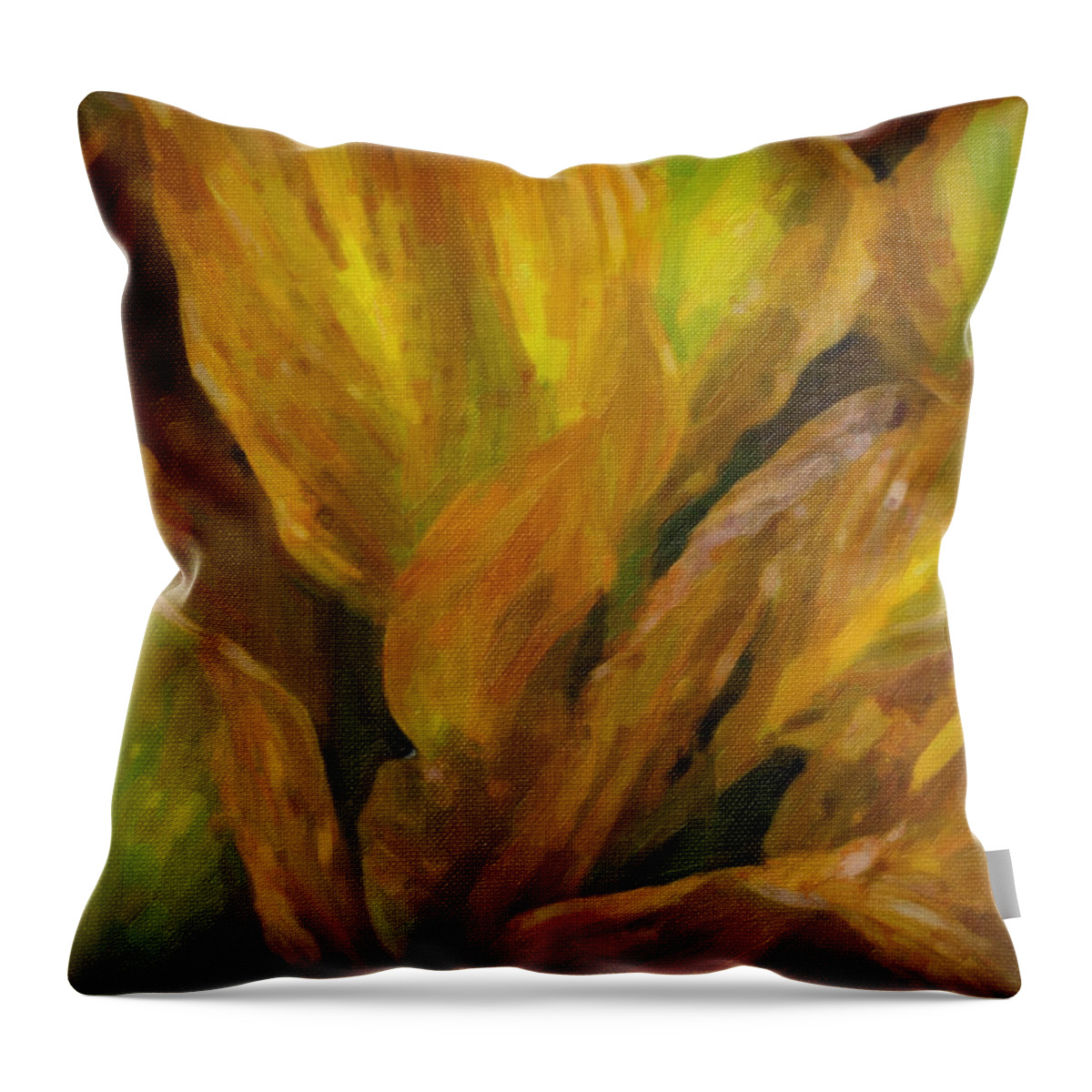 Cone Flowers Throw Pillow featuring the photograph Autumn Hostas by Tom Singleton