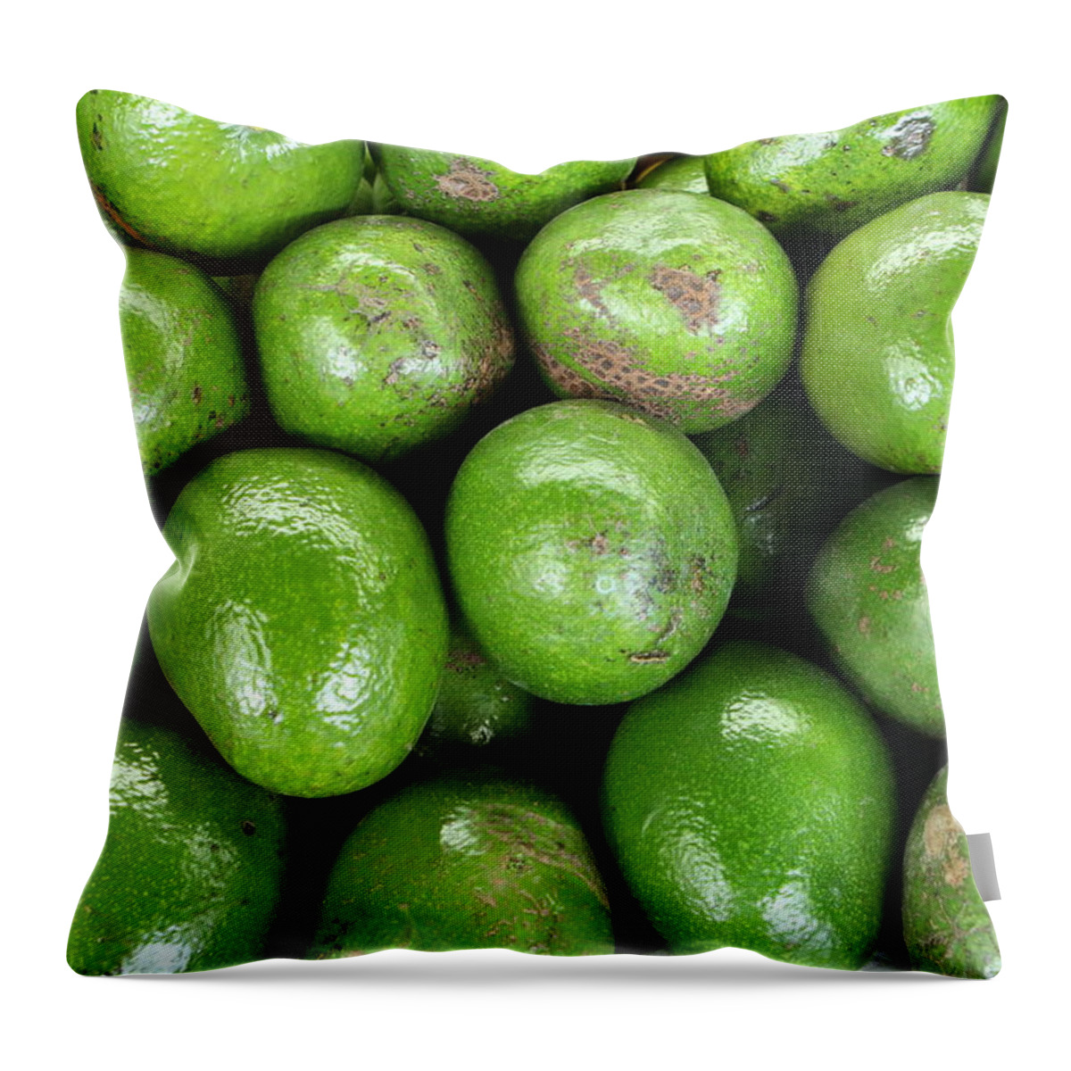 Food Throw Pillow featuring the photograph Avocados 243 by Michael Fryd