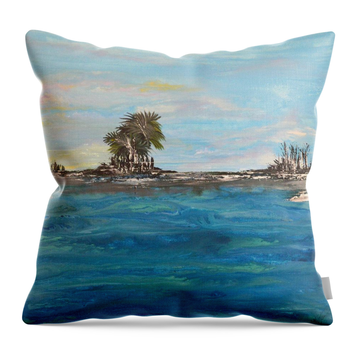  Throw Pillow featuring the painting Backbay No. 404 by MiMi Stirn
