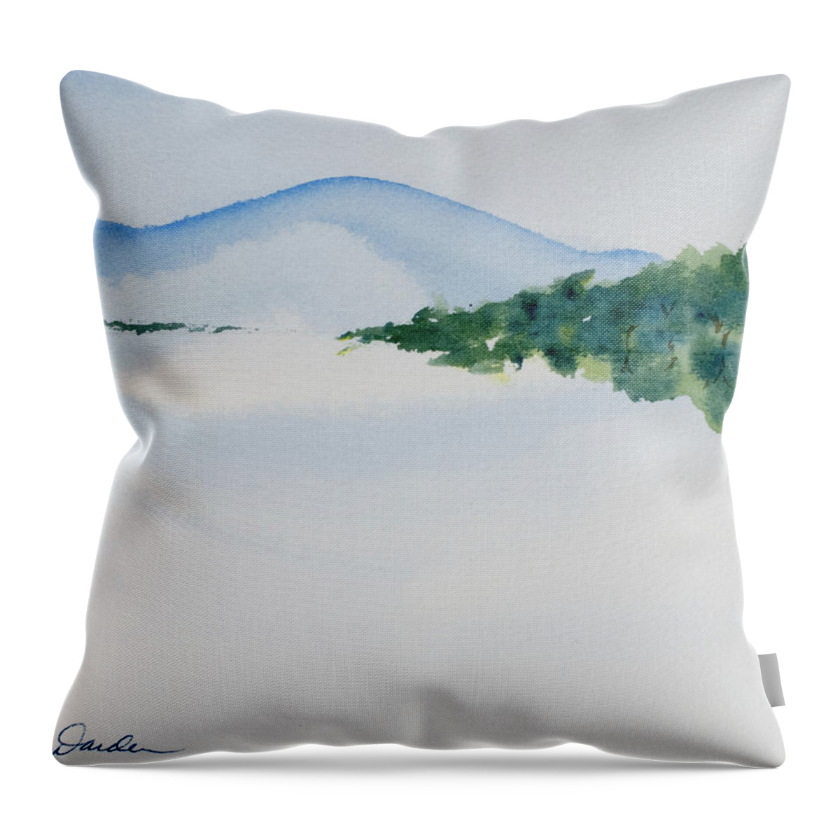 Australia Throw Pillow featuring the painting Bathurst Harbour reflections by Dorothy Darden