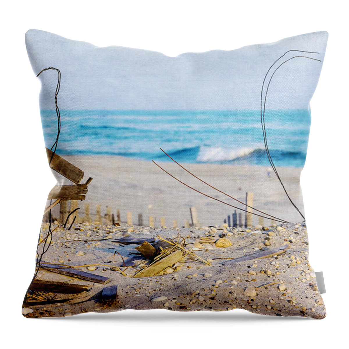 Beach Throw Pillow featuring the photograph Beach Art by Cathy Kovarik