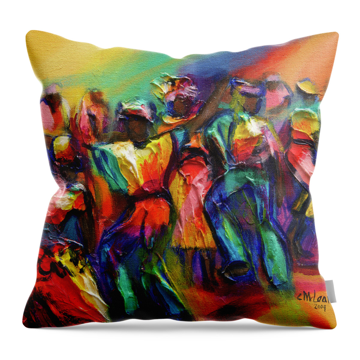 Beau Belle Throw Pillow featuring the painting Beau Yelle - Sweet Man by Cynthia McLean