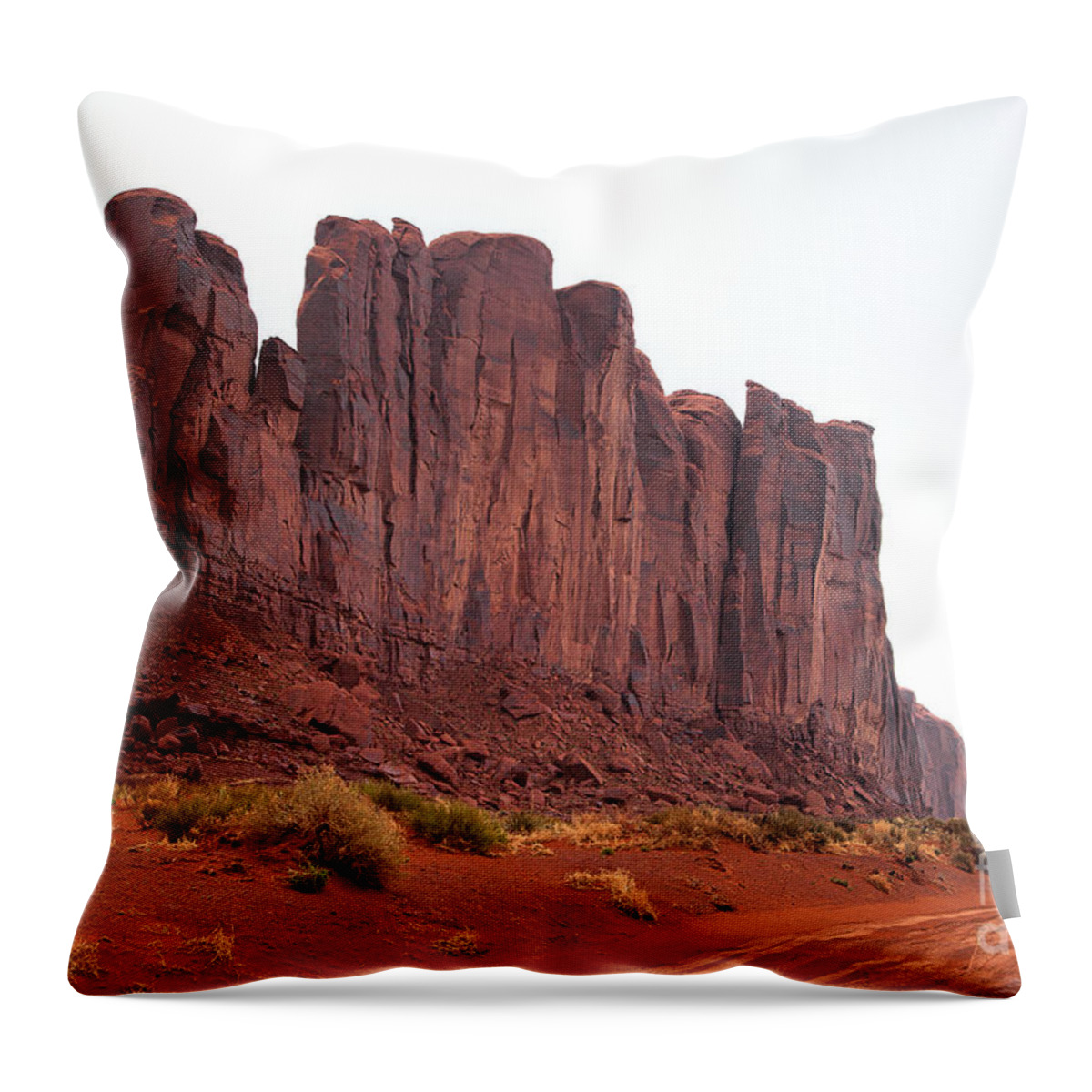 Monument Valley Print Throw Pillow featuring the photograph Red Trail by Jim Garrison
