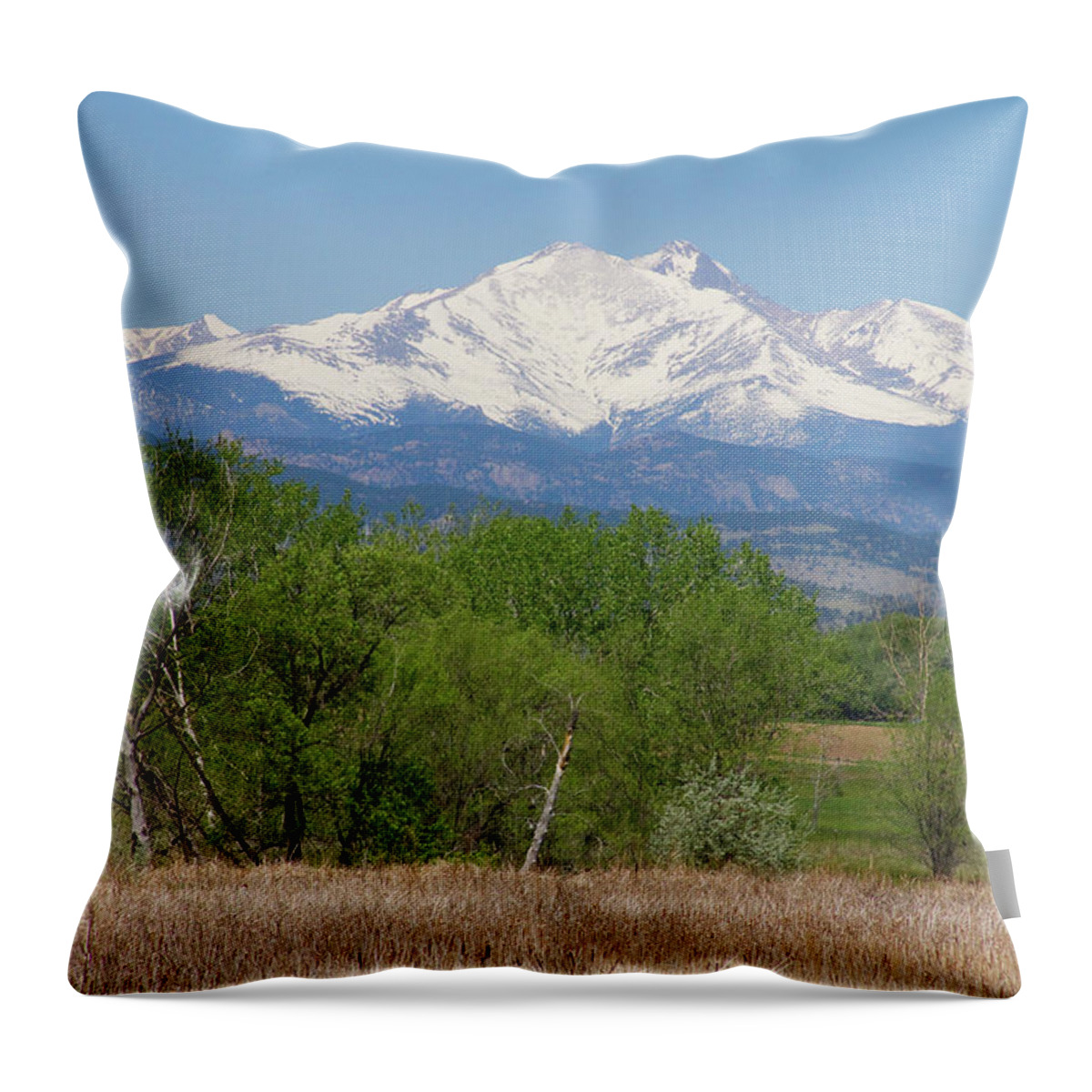 14ers Throw Pillow featuring the photograph Before The Melt Off Of the Rocky Mountains by James BO Insogna