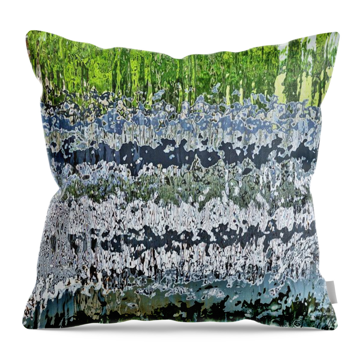Waterfalls Throw Pillow featuring the photograph Behind the Waterfall by Merle Grenz