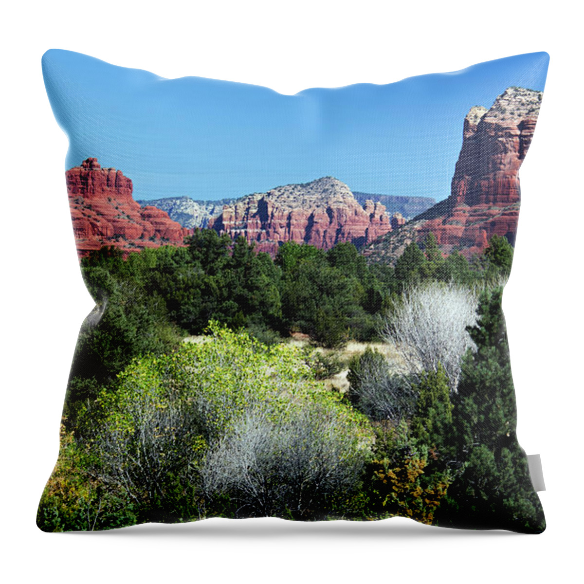 Bell Rock Throw Pillow featuring the photograph Bell Rock View 7650-101717-2cr by Tam Ryan