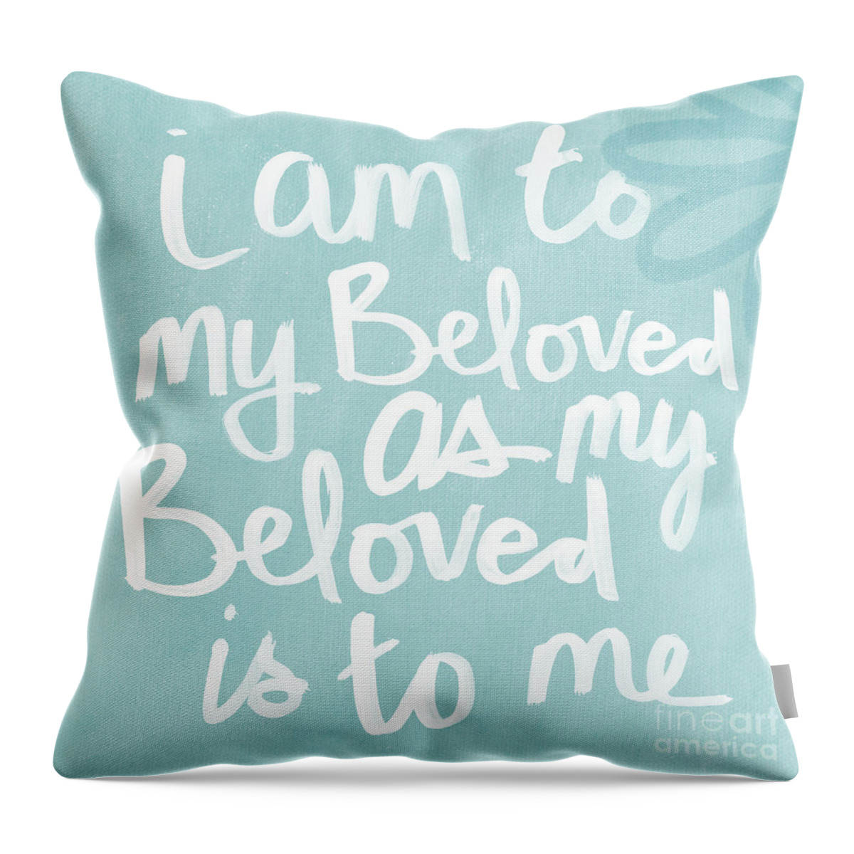 Beloved Throw Pillow featuring the painting Beloved by Linda Woods