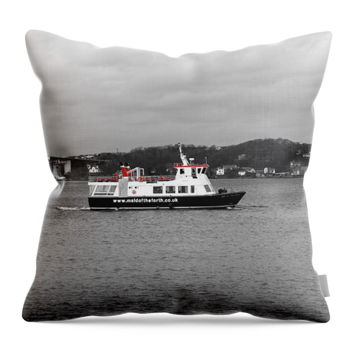 Two Bridges Throw Pillow featuring the photograph Between Two Bridges. by Elena Perelman